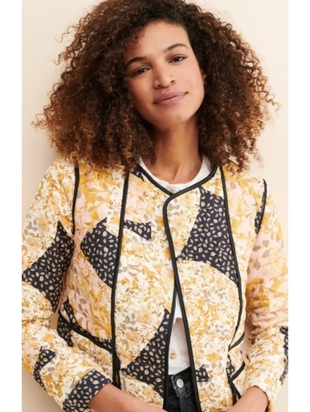 Graylin Quilted Patchwork Jacket Size Medium